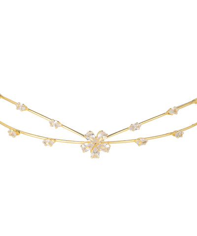 Double Row Floral Tiara | Stylika