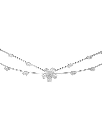 Double Row Floral Tiara | Stylika