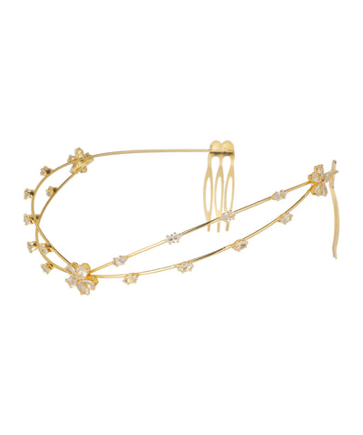 Double Row Floral Tiara | Stylika