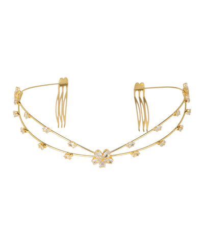 Double Row Floral Tiara | Stylika