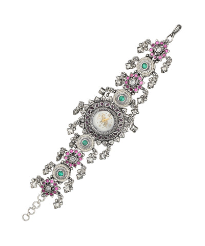 Heritage Bracelet Watch featuring traditional floral motifs