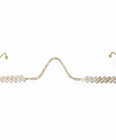Wavy Crystal-Adorned Facelet | Stylika