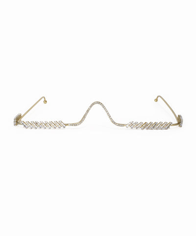 Wavy Crystal-Adorned Facelet | Stylika