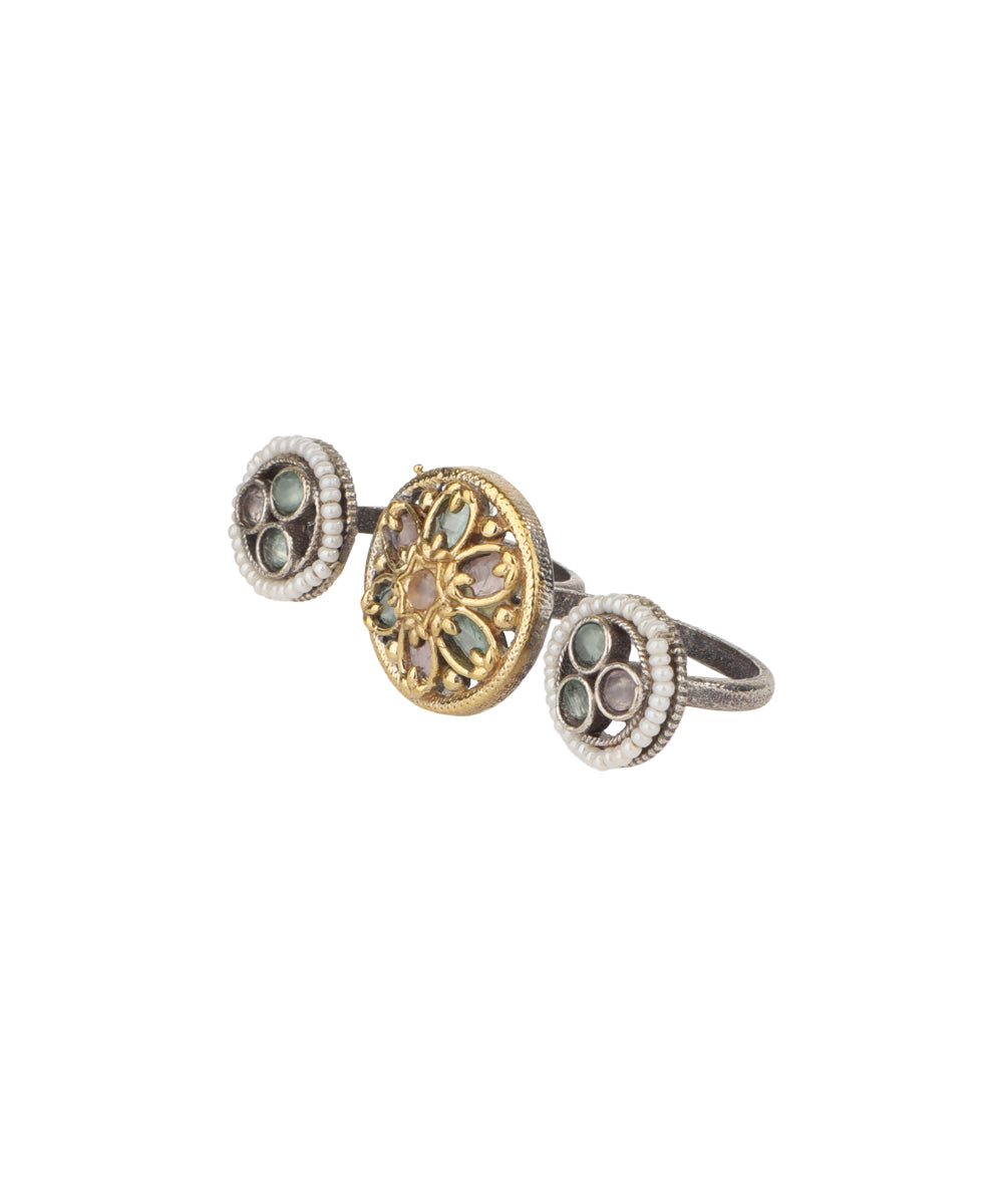 Floral Medallion Trio Ring | Stylika
