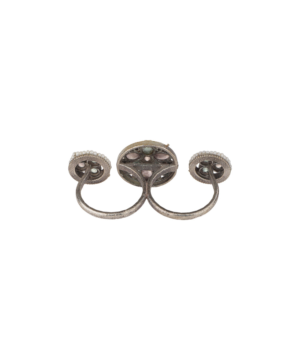 Floral Medallion Trio Ring | Stylika