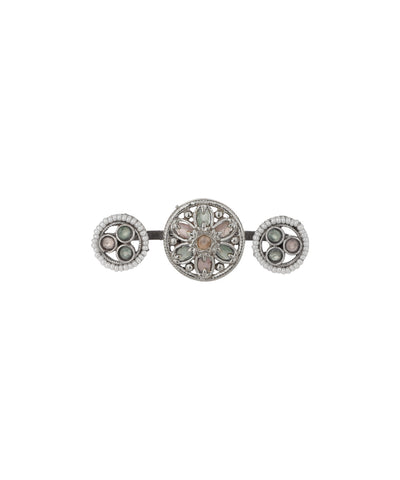 Floral Medallion Trio Ring | Stylika