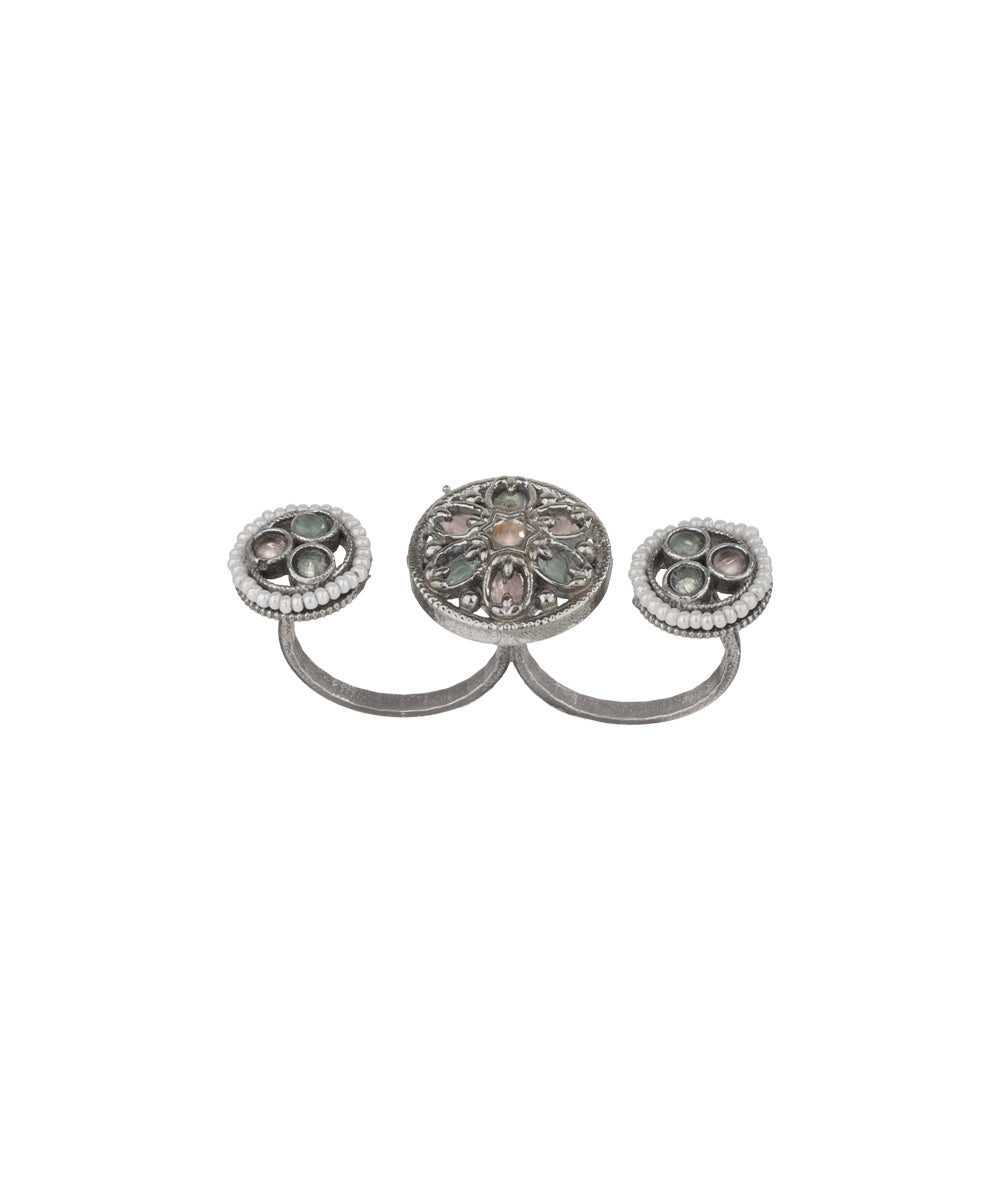 Floral Medallion Trio Ring | Stylika