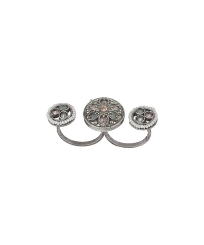 Floral Medallion Trio Ring | Stylika