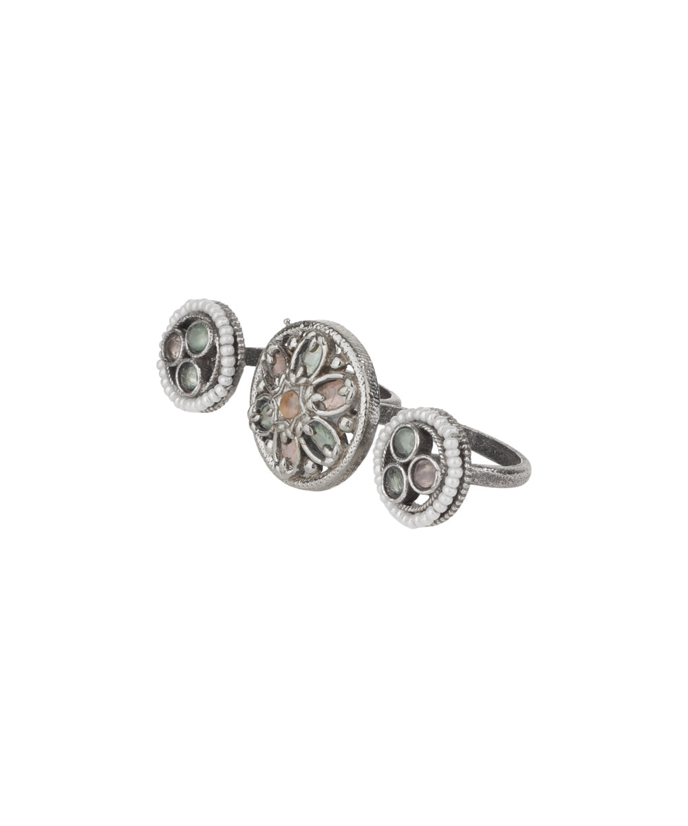 Floral Medallion Trio Ring | Stylika