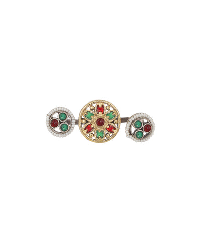 Floral Medallion Trio Ring | Stylika