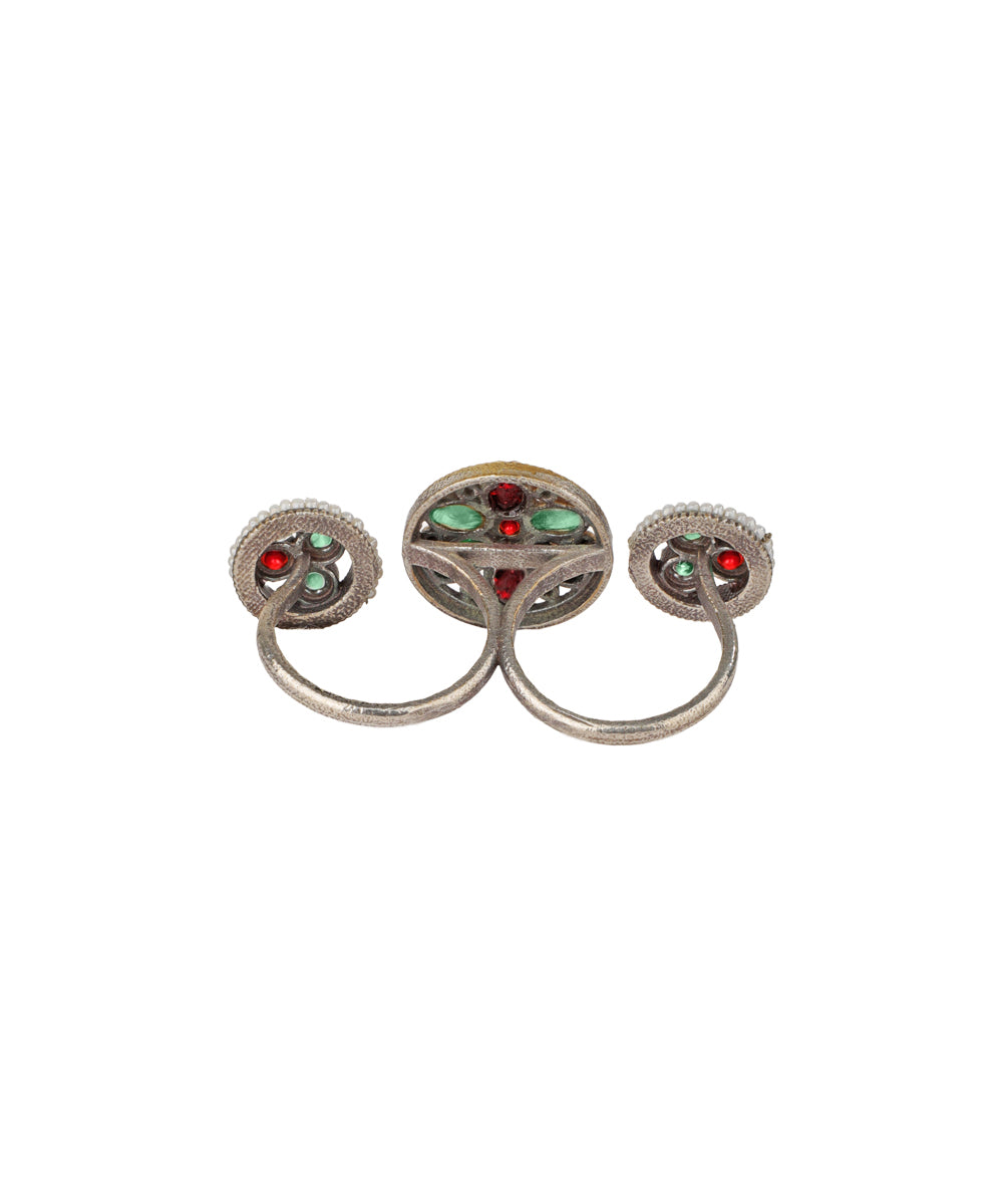 Floral Medallion Trio Ring | Stylika