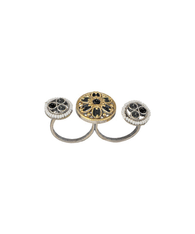 Floral Medallion Trio Ring | Stylika