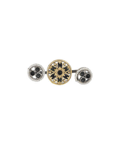 Floral Medallion Trio Ring | Stylika