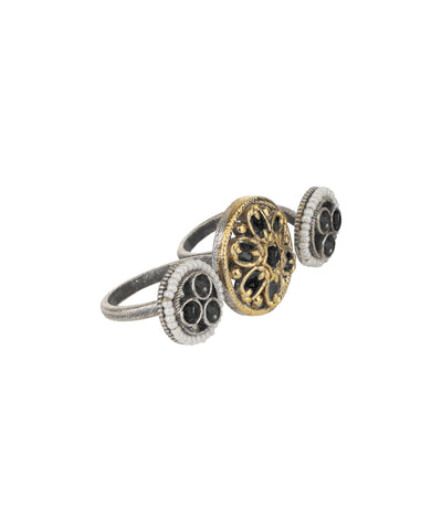 Floral Medallion Trio Ring | Stylika