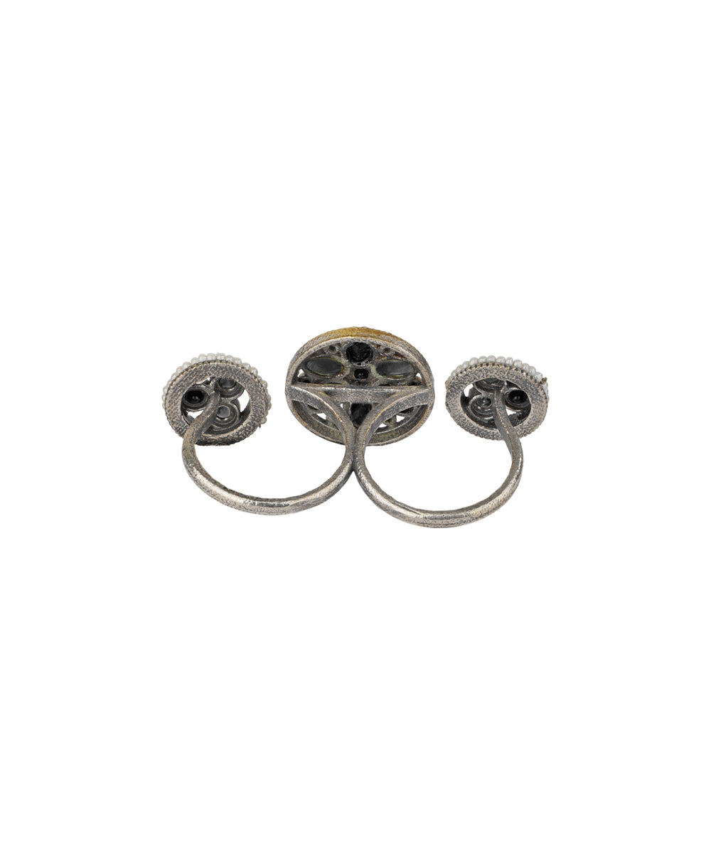 Floral Medallion Trio Ring | Stylika