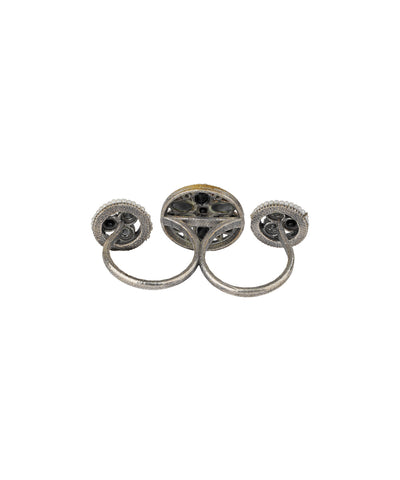 Floral Medallion Trio Ring | Stylika