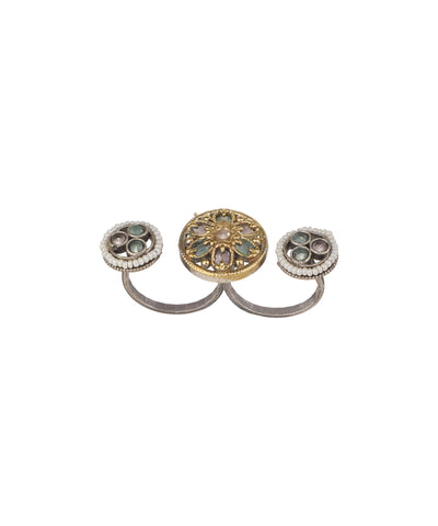Floral Medallion Trio Ring | Stylika