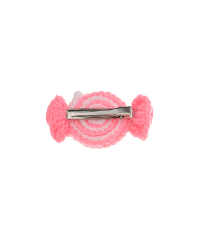 Playful Candy Swirl Crochet Hair Clip | Stylika