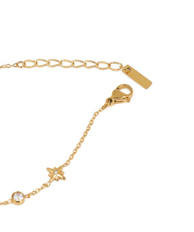 Delicate Star Motif Stone Embellished Bracelet | Stylika