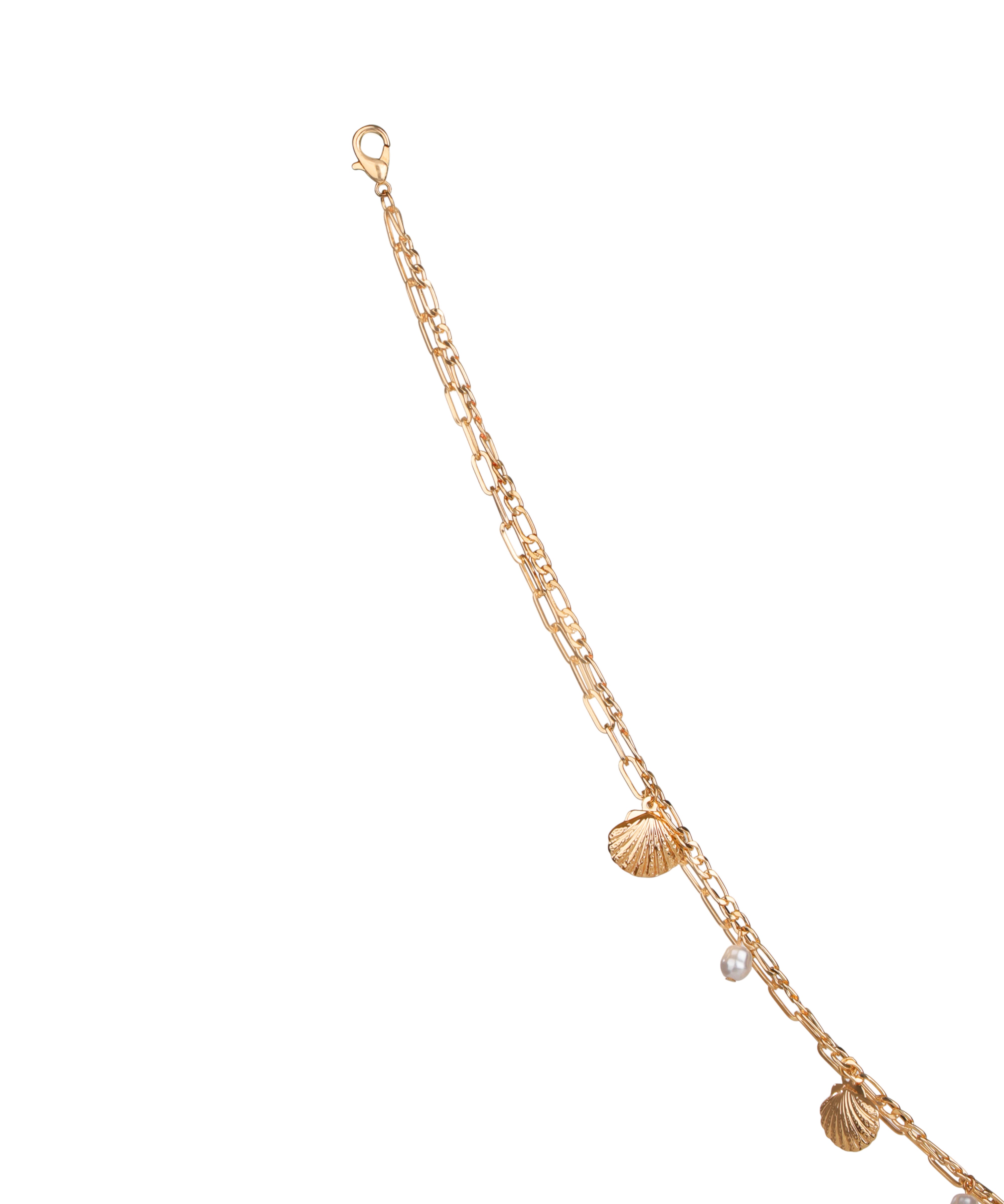 Delicate Shell and Beaded Charm Waist Chain | Stylika