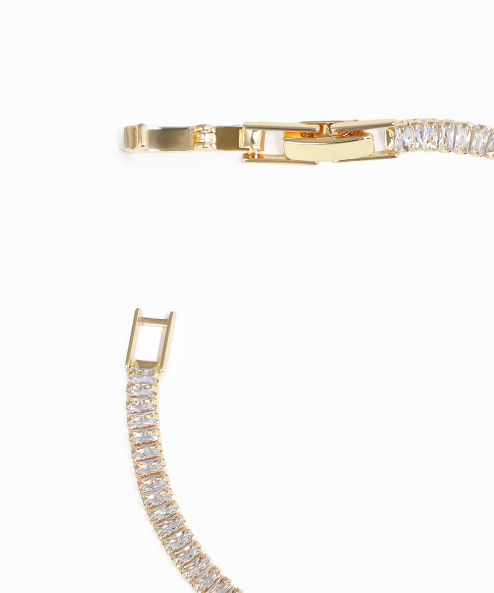 Tennis Cut Stone Line Bracelet | Stylika