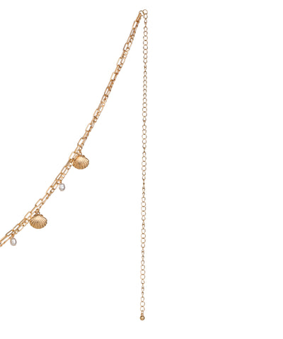 Delicate Shell and Beaded Charm Waist Chain | Stylika