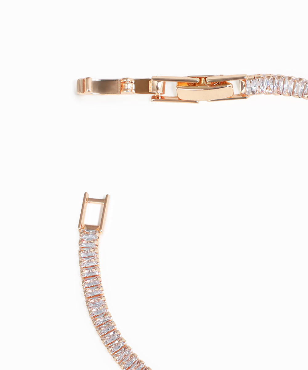 Tennis Cut Stone Line Bracelet | Stylika