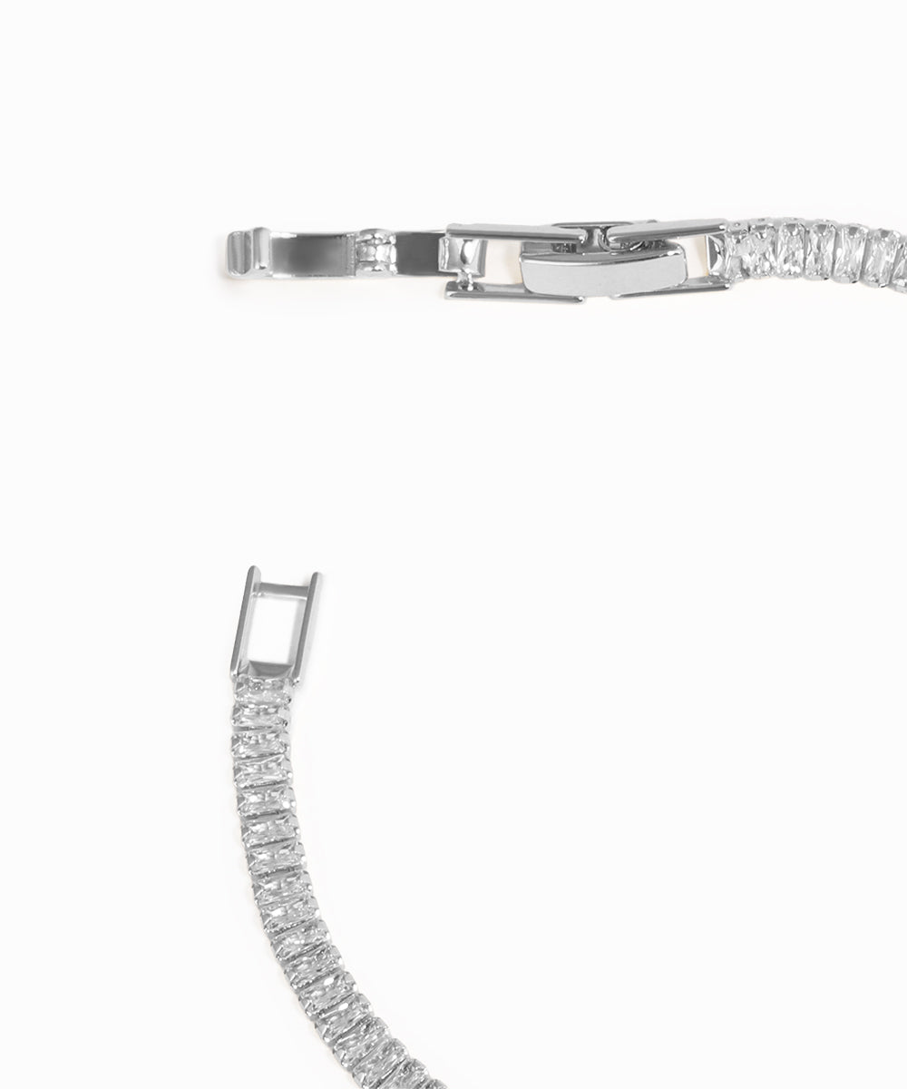 Tennis Cut Stone Line Bracelet | Stylika