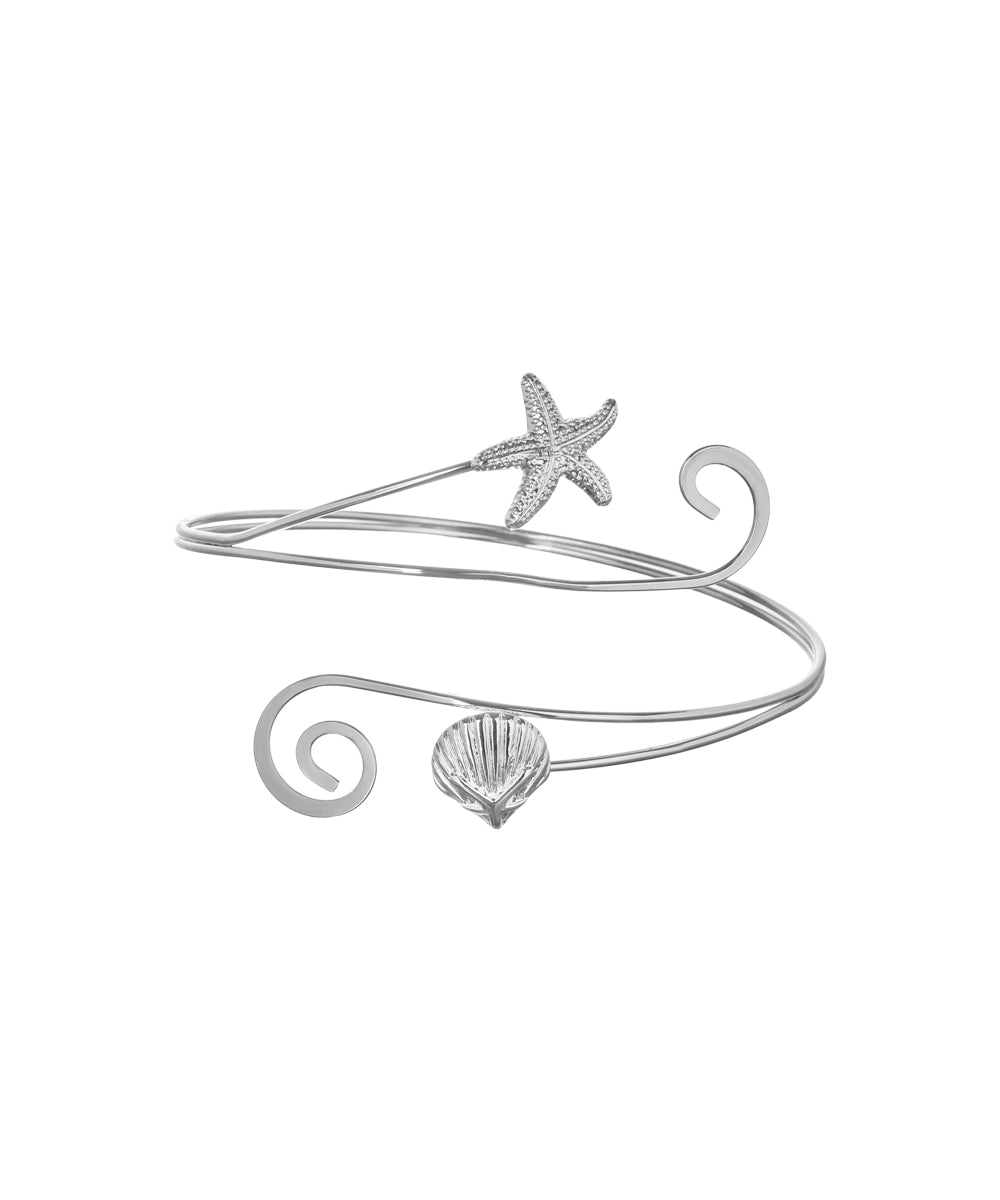 Ocean-Inspired Starfish Seashell Arm Cuff | Stylika