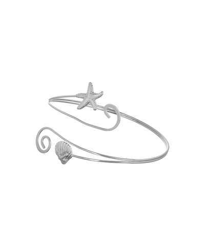 Ocean-Inspired Starfish Seashell Arm Cuff | Stylika