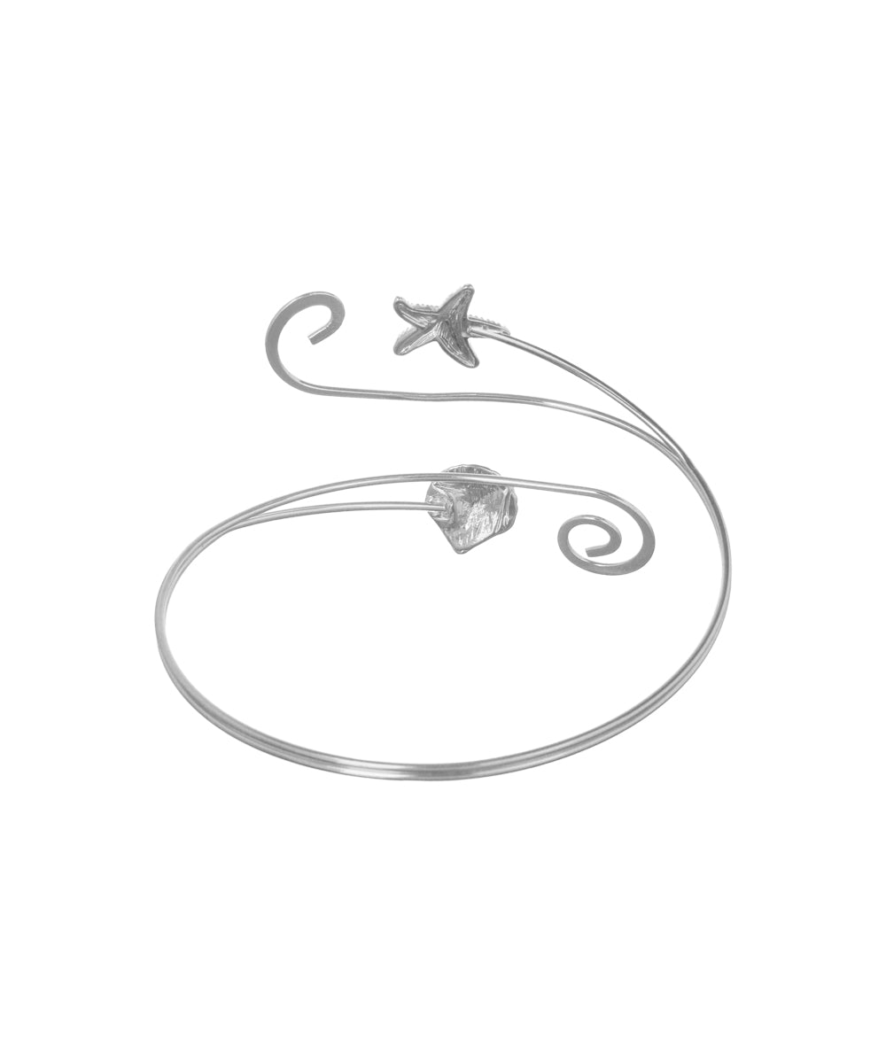 Ocean-Inspired Starfish Seashell Arm Cuff | Stylika