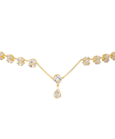 Drop Detail V-Shaped Tiara | Stylika