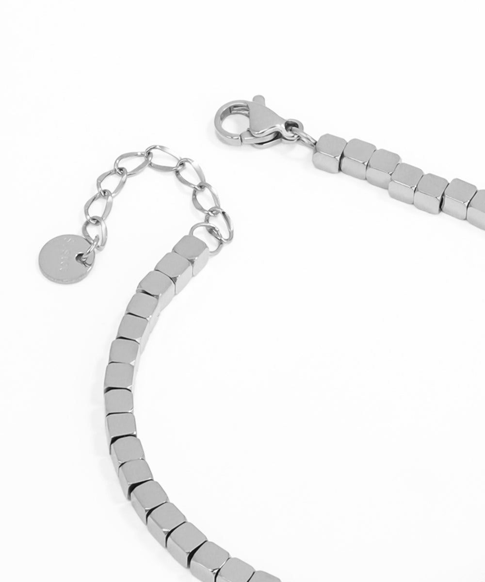 Modern Cube Bead Bracelet with Adjustable Fit | Stylika