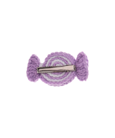 Playful Candy Swirl Crochet Hair Clip | Stylika