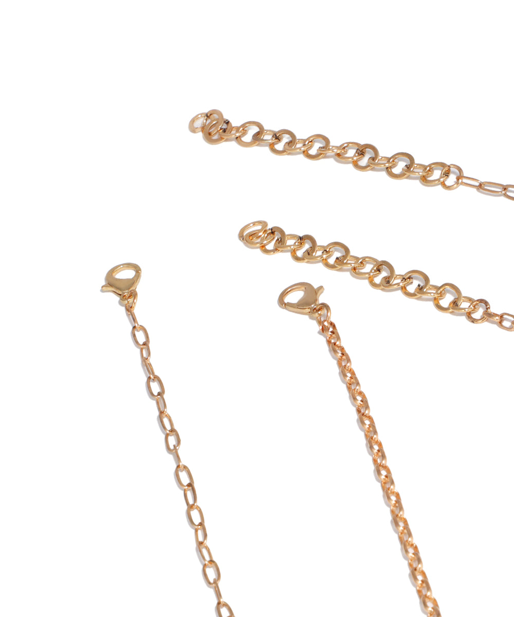 Layered Celestial Charms Necklace with Stars and Moons | Stylika