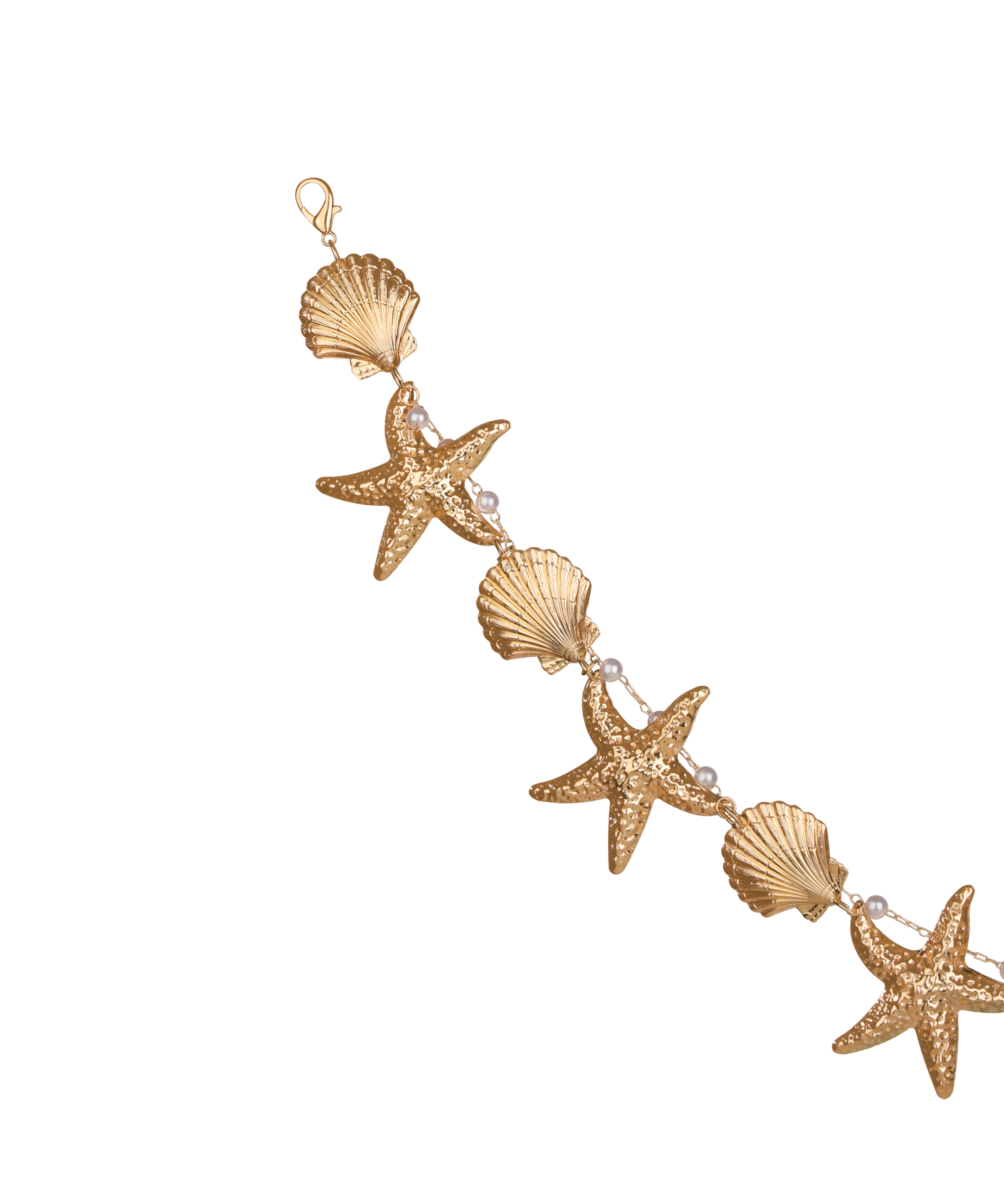 Sea-Inspired Starfish & Shells Charm Waist Chain | Stylika
