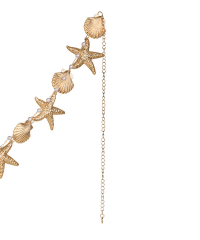 Sea-Inspired Starfish & Shells Charm Waist Chain | Stylika