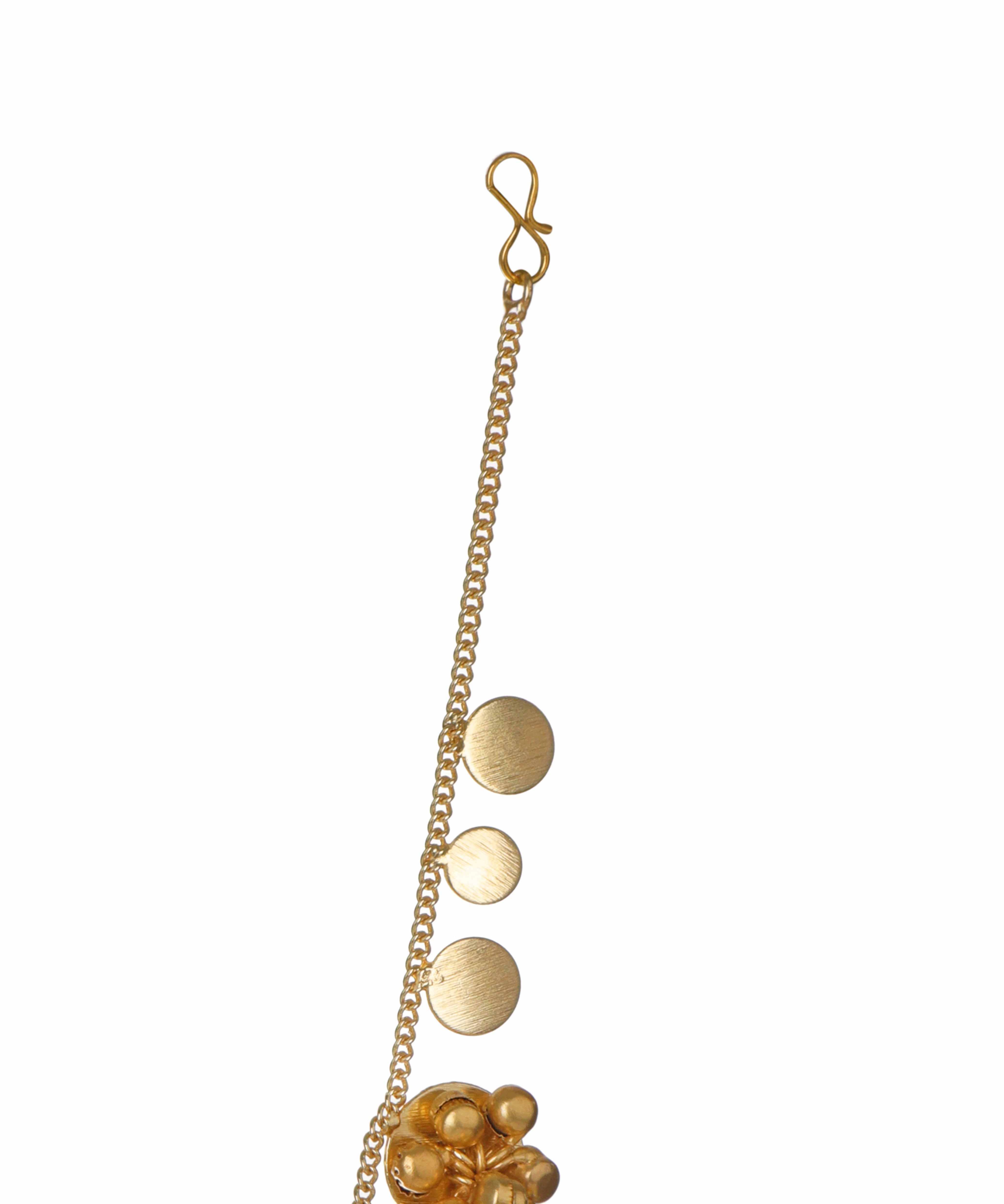 Beaded Floral Disc Necklace with Earring Set | Stylika