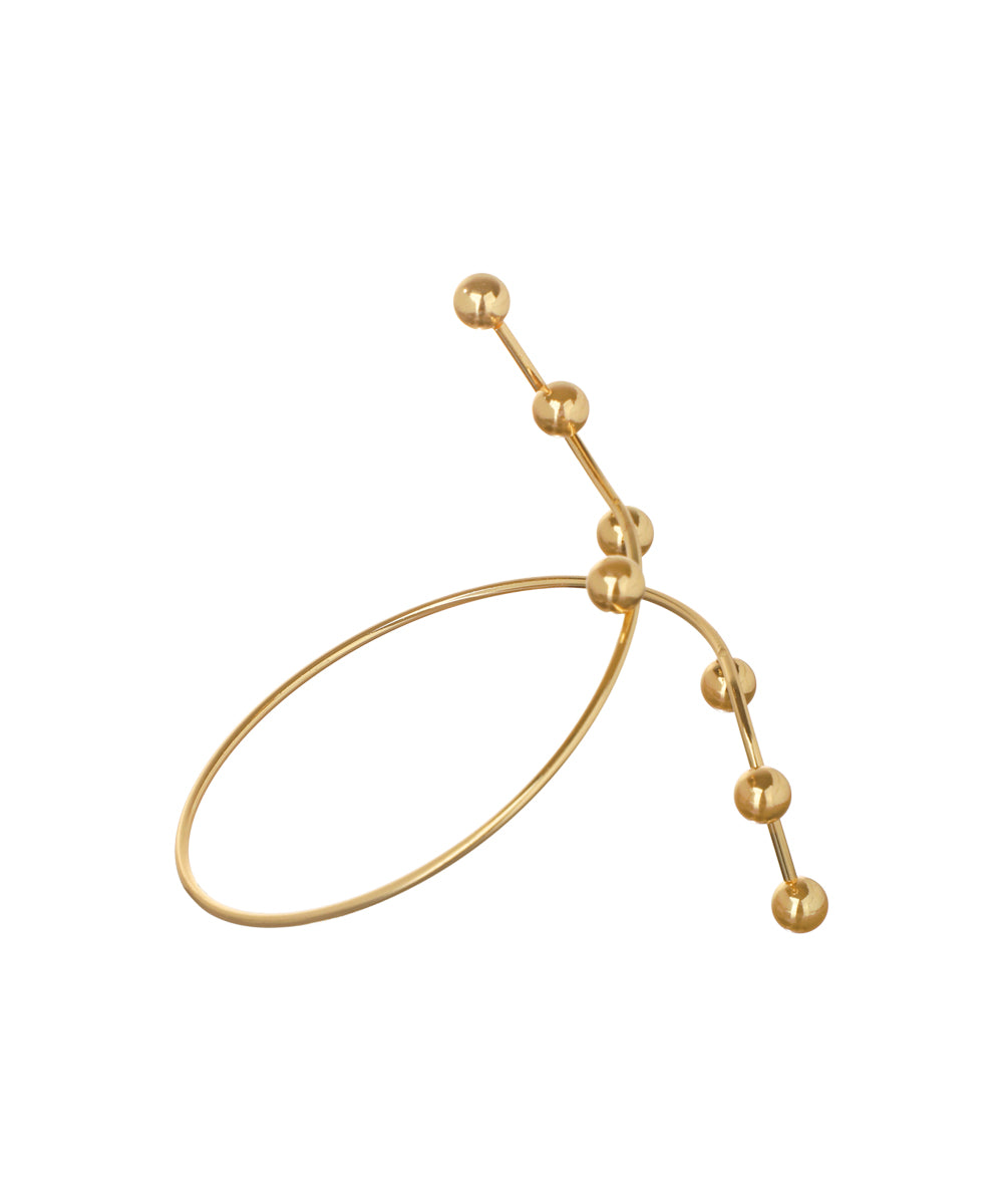Sculptural Winding Arm Cuff with Ball Accents | Stylika