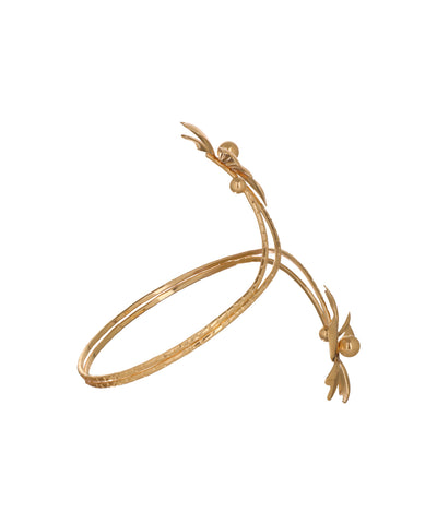 Floral Gardania Open Arm Cuff | Stylika