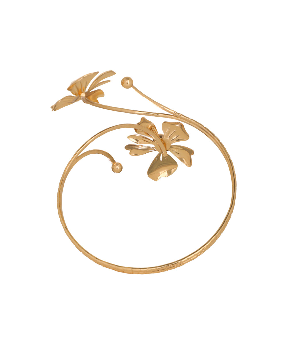 Floral Gardania Open Arm Cuff | Stylika