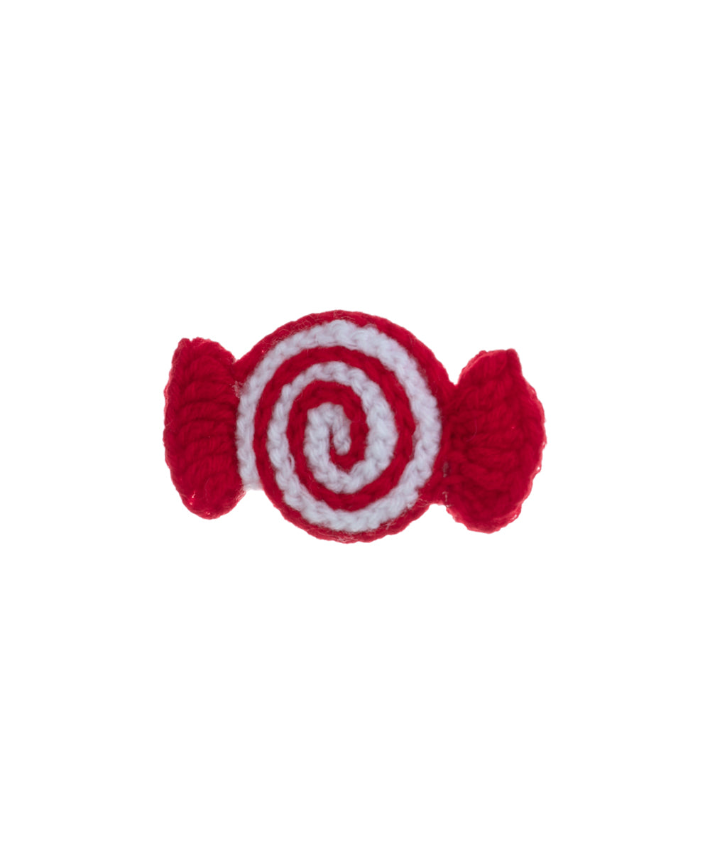 Playful Candy Swirl Crochet Hair Clip | Stylika