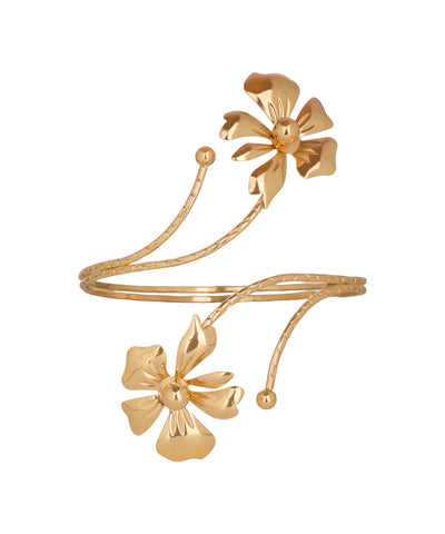 Floral Gardania Open Arm Cuff | Stylika