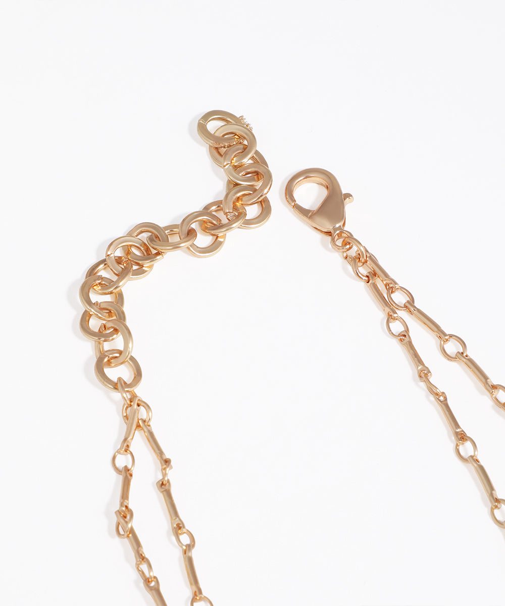 Hammered Panel Statement Necklace | Stylika