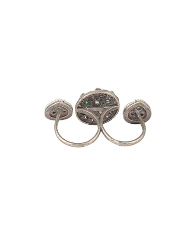 Petal Medallion Trio Ring | Stylika