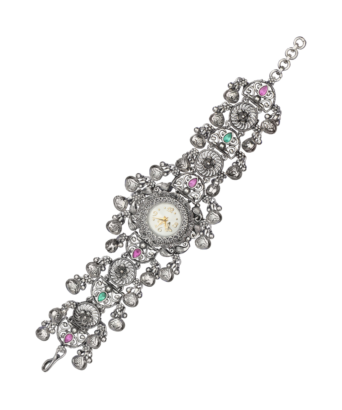 Heritage bracelet watch featuring intricate floral motifs