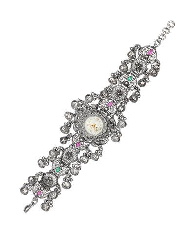 Heritage bracelet watch featuring intricate floral motifs