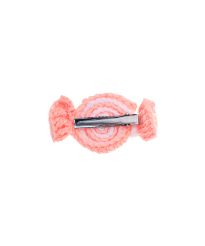 Playful Candy Swirl Crochet Hair Clip | Stylika