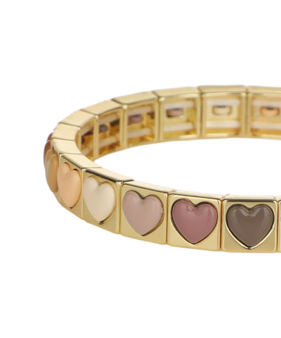 Love Letters In Block: Café Au Lait Bracelet | Stylika