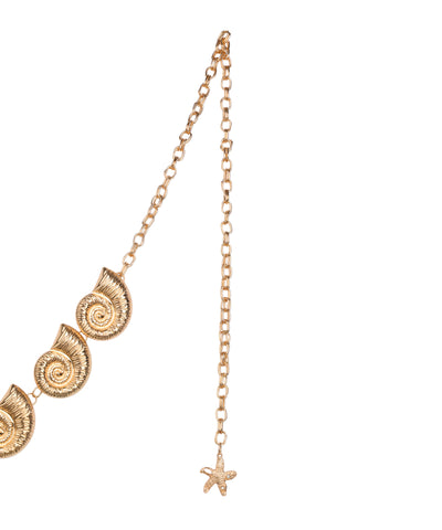 Shell Spiral Waist Chain with Starfish Charm | Stylika